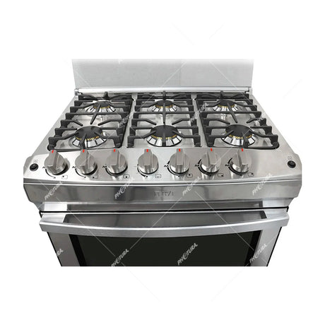 RCA Signature Estufa a Gas de Acero Inoxidable | Tapa | 30" | 6 Quemadores