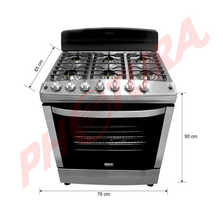 RCA Signature Estufa a Gas de Acero Inoxidable | Enc. Eléctrico  | 30" | 6 Quemadores