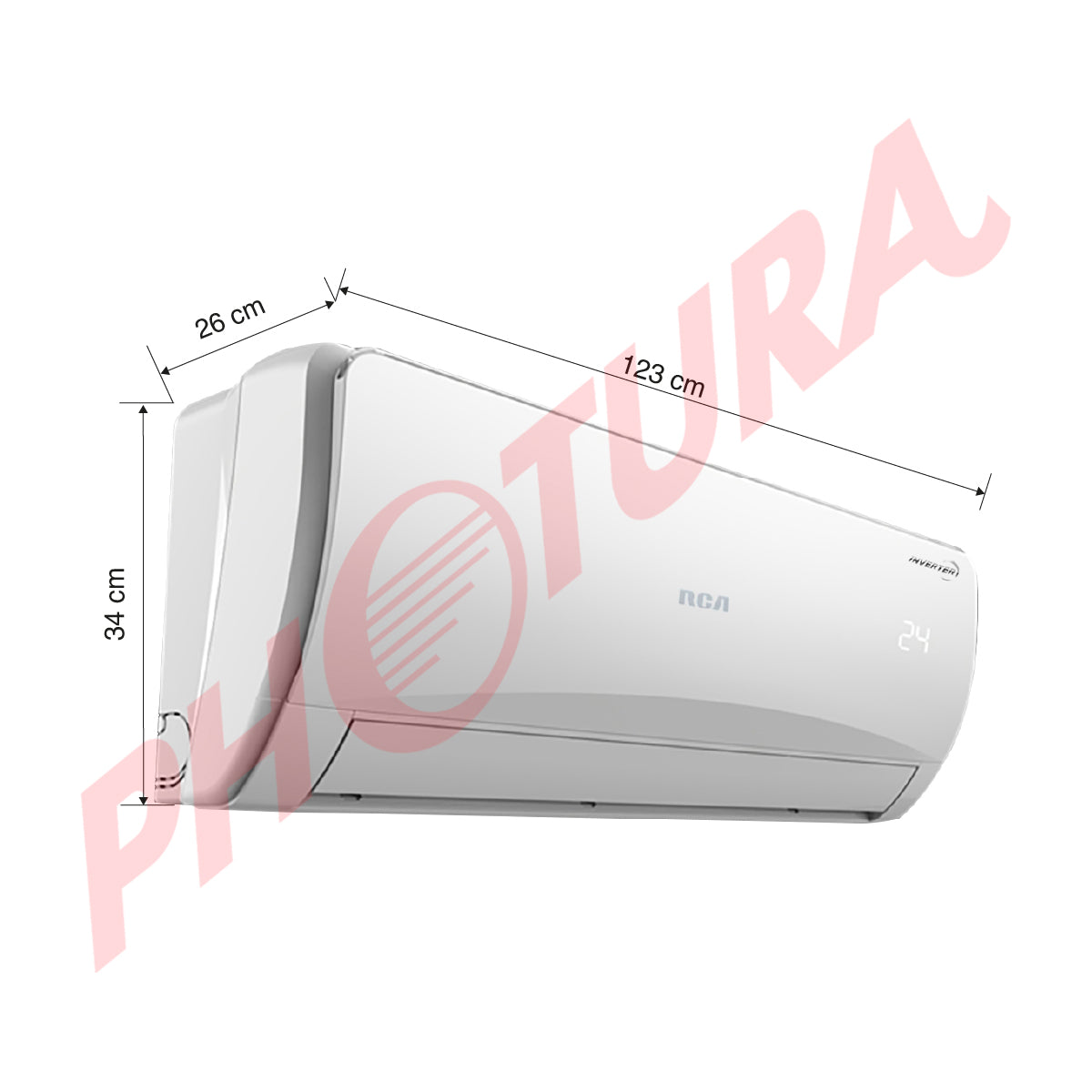 RCA Aire Acondicionado Split Inverter +Plus 34,000 BTU | SEER 17 | WiFi | Bluetooth | Compatible con Google Assistant & Amazon Alexa | Función Health | 220V