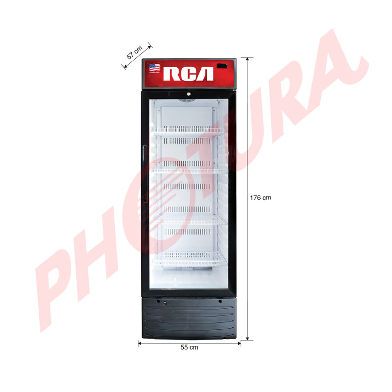 RCA Vitrina Comercial de 1 Puerta | Cierre Automático | Seguridad con Llave | 10p3