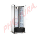 RCA ICON Vitrina Comercial de 2 Puertas | Cierre Automático | Seguridad con Llave | 22p3