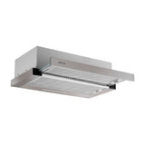 Drija Retráctil 76 Acero Extractor de Grasa Empotrable | Tipo Compacto | 2 Velocidades | 1 Filtro de Carbón | 2 Filtros de Aluminio | 270m3/H