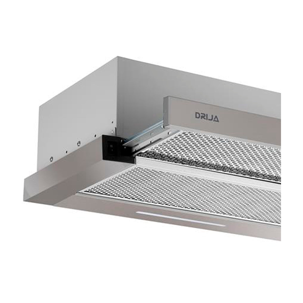 Drija Retráctil 76 Acero Extractor de Grasa Empotrable | Tipo Compacto | 2 Velocidades | 1 Filtro de Carbón | 2 Filtros de Aluminio | 270m3/H