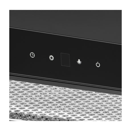 DRIJA Retráctil Touch 90 Black Extractor de Grasa Empotrable | Tipo Compacto | 3 Velocidades | 1 Filtro de Carbón | 2 Filtros de Aluminio | 270m3/H | Negro