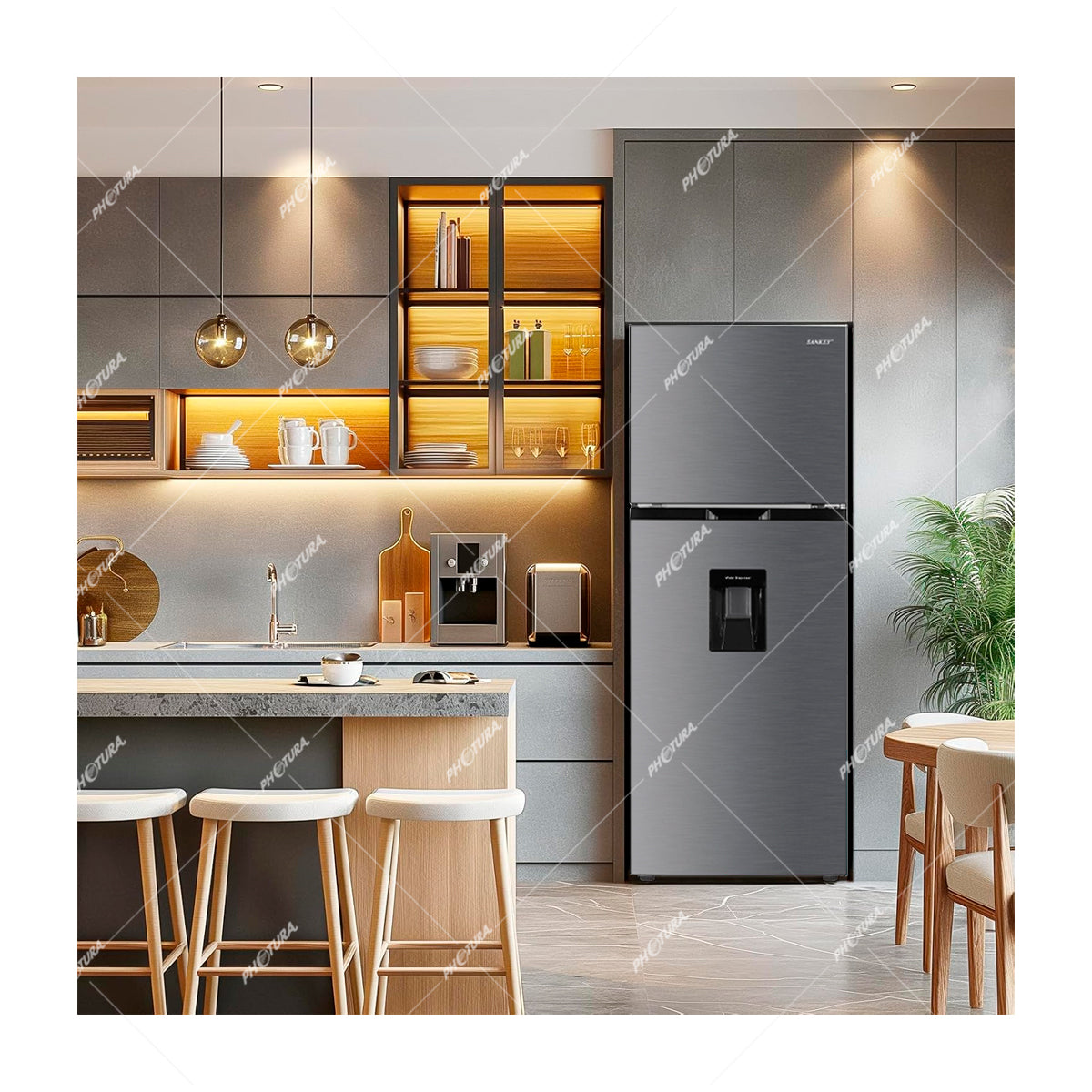 Sankey Refrigeradora Top Freezer Inverter | Enfriamiento Supremo | Descongelación Automática | Dispensador de Agua | 11.73p3