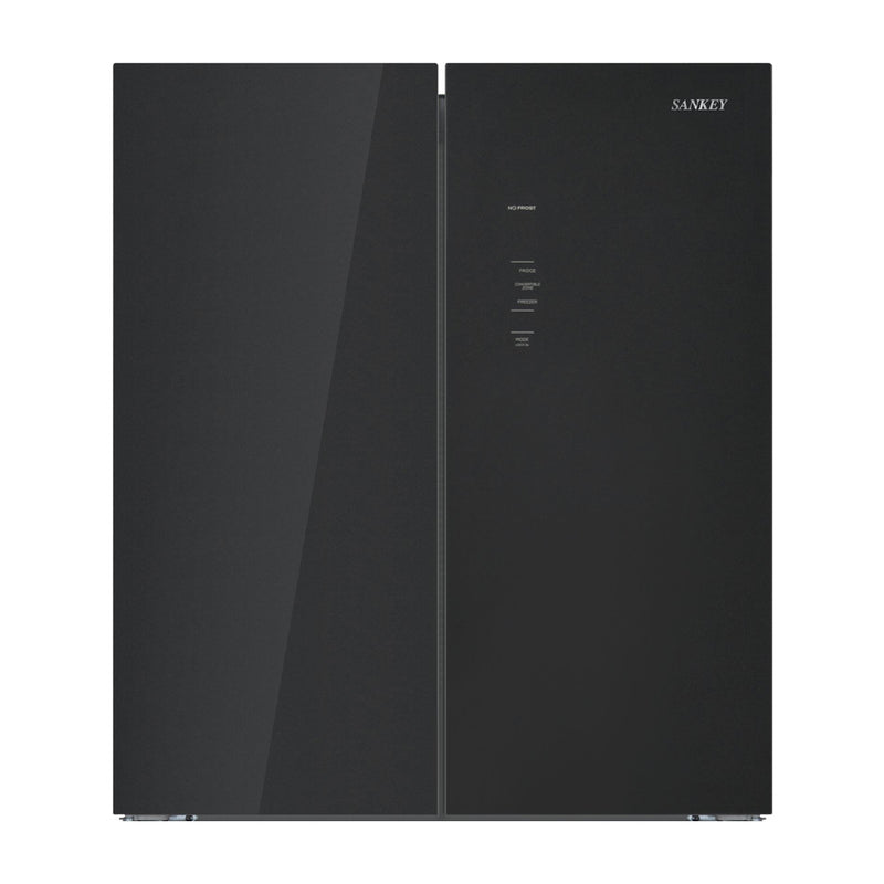 Sankey Refrigeradora Cross Door Inverter de 4 Puertas | Enfriamiento Supremo | Descongelación Automática | 16.46p3 | Negro