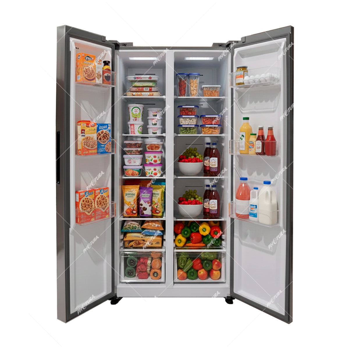 Sankey Refrigeradora Side by Side Inverter | Super Enfriamiento | Descongelación Automática | 16.14p3 | Gris