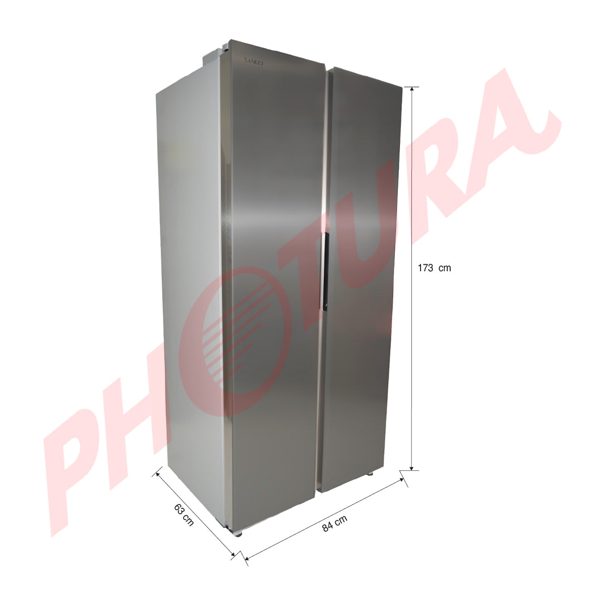 Sankey Refrigeradora Side by Side Inverter | Super Enfriamiento | Descongelación Automática | 16.14p3 | Gris