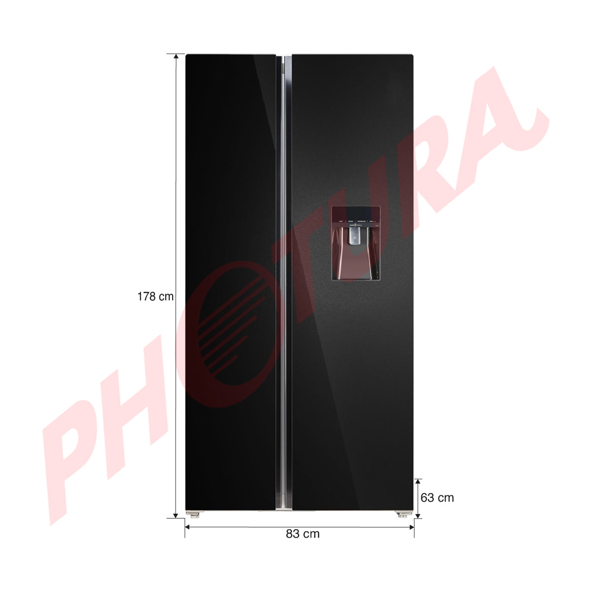 Sankey Refrigeradora Side by Side Inverter | Enfriamiento Supremo | Descongelación Automática | Dispensador de Agua | 15.36p3 | Negro