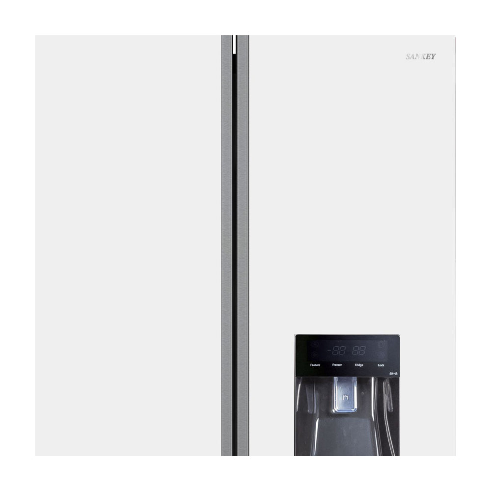 Sankey Refrigeradora Side by Side Inverter | Enfriamiento Supremo | Descongelación Automática | Dispensador de Agua | 15.36p3 | Blanco