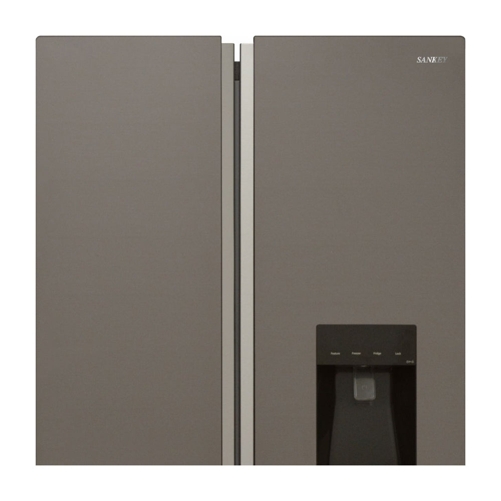 Sankey Refrigeradora Side by Side Inverter | Enfriamiento Supremo | Descongelación Automática | Dispensador de Agua | 15.36p3 | Gris