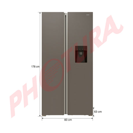 Sankey Refrigeradora Side by Side Inverter | Enfriamiento Supremo | Descongelación Automática | Dispensador de Agua | 15.36p3 | Gris