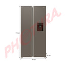 Sankey Refrigeradora Side by Side Inverter | Enfriamiento Supremo | Descongelación Automática | Dispensador de Agua | 15.36p3 | Grey Glass