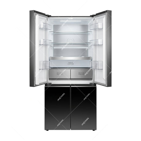 Sankey Refrigeradora Cross Door Inverter de 4 Puertas | Enfriamiento Supremo | Descongelación Automática | 18.43p3 | Negro