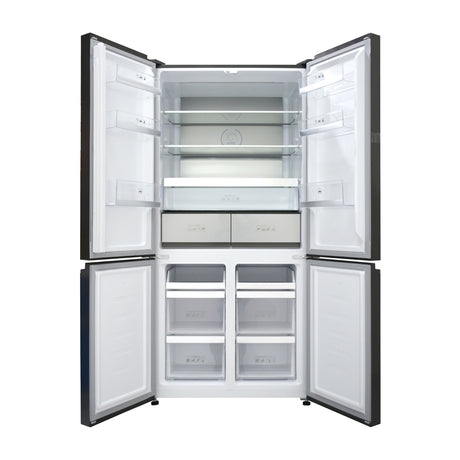 Sankey Refrigeradora Cross Door Inverter de 4 Puertas | Enfriamiento Supremo | Descongelación Automática | 18.43p3 | Negro