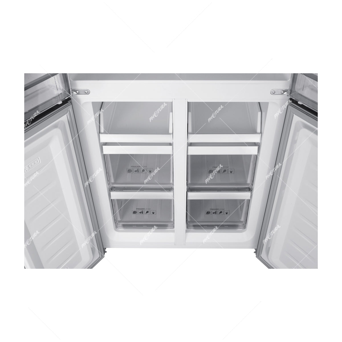 Sankey Refrigeradora Cross Door Inverter de 4 Puertas | Enfriamiento Supremo | Descongelación Automática | 18.43p3 | Negro