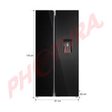 Sankey Refrigeradora Side by Side Inverter | Enfriamiento Supremo | Descongelación Automática | Dispensador de Agua | 18.96p3 | Negro