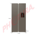 Sankey Refrigeradora Side by Side Inverter | Enfriamiento Supremo | Descongelación Automática | Dispensador de Agua | 18.96p3 | Grey Glass