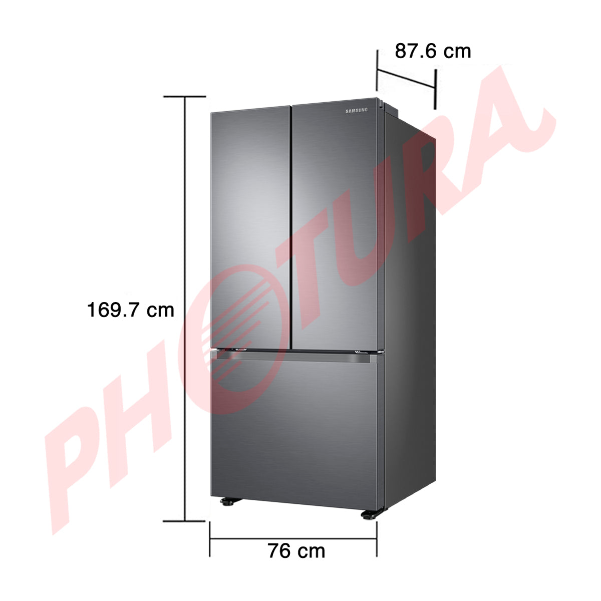 Samsung Refrigeradora French Door Digital Inverter de 3 Puertas | All-Around Cooling | Power Cool | SpaceMax | 22.2p3
