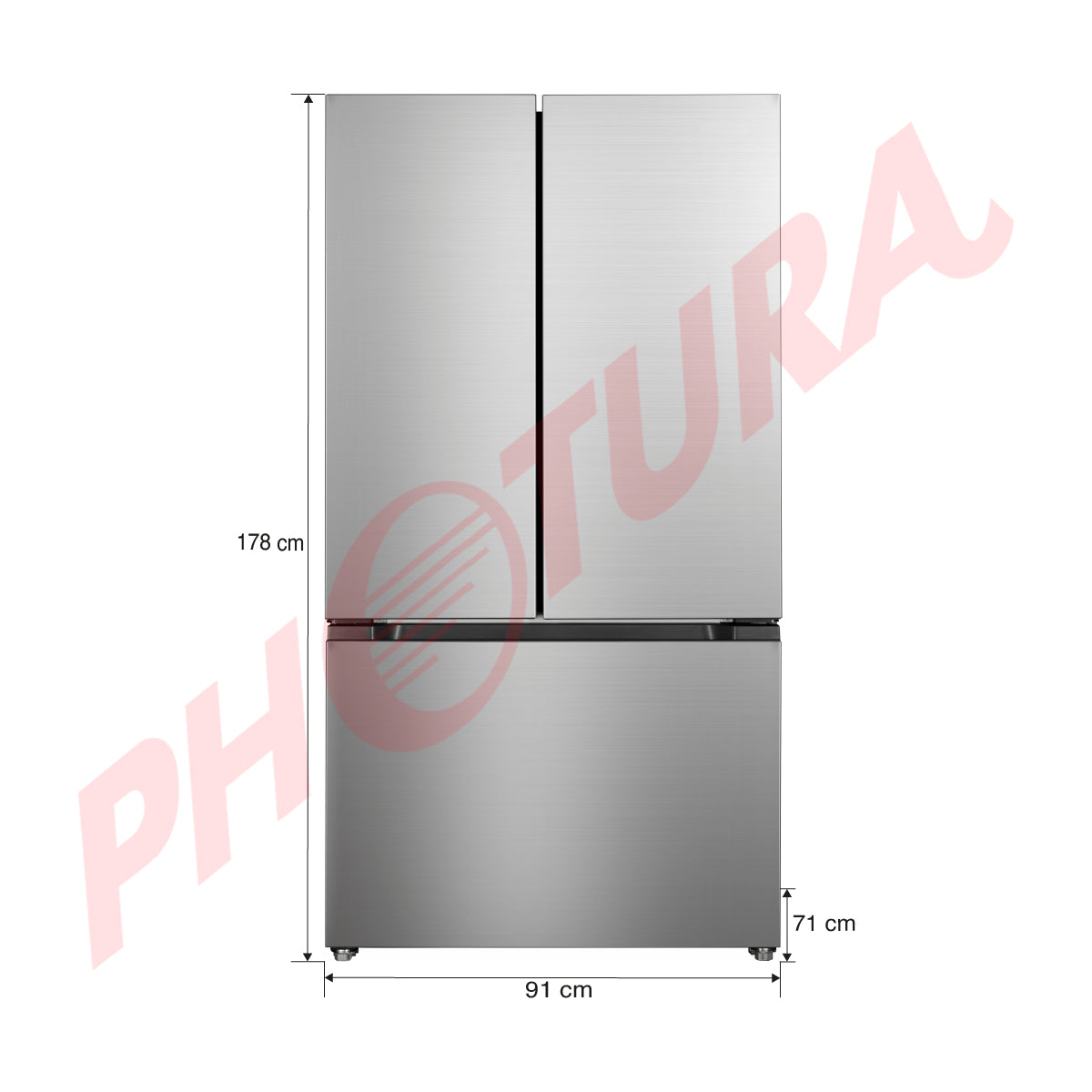 Sankey Refrigeradora French Door Inverter de 3 Puertas | Enfriamiento Supremo | Descongelación Automática | 20.34p3