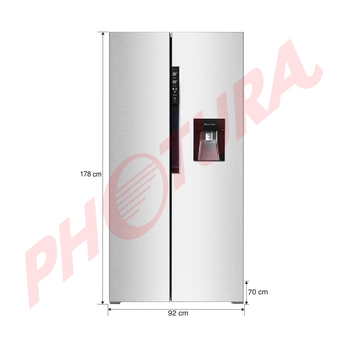 Sankey Refrigeradora Side by Side Inverter | Enfriamiento Supremo | Descongelación Automática | Dispensador de Agua | 21.68p3