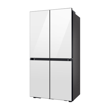 Samsung BESPOKE Refrigeradora Cross Door de 4 Puertas Inverter | Metal Cooling | Triple Cooling | Dual Ice Maker | Beverage Center | 19.63p3 | Clean White