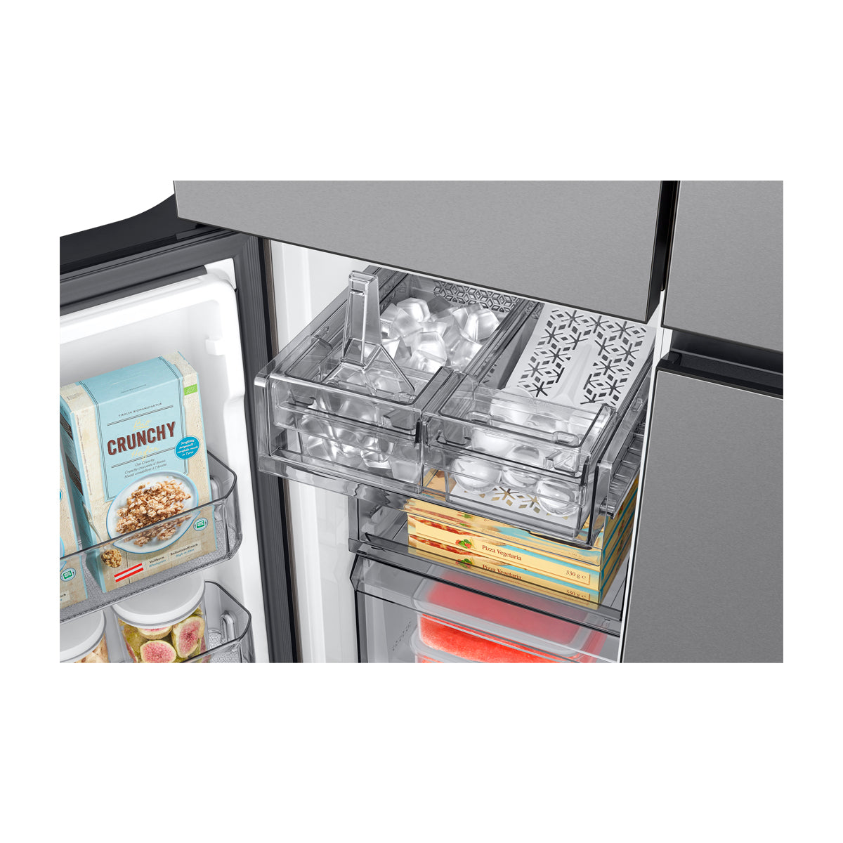 Samsung BESPOKE Refrigeradora Cross Door de 4 Puertas Inverter | Metal Cooling | Triple Cooling | Dual Ice Maker | Beverage Center | 22.81p3