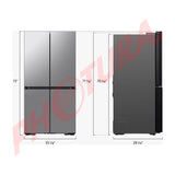 Samsung BESPOKE Refrigeradora Cross Door de 4 Puertas Inverter | Metal Cooling | Triple Cooling | Dual Ice Maker | Beverage Center | 22.81p3