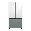 Samsung BESPOKE Refrigeradora French Door Digital Inverter de 3 Puertas | Twin Cooling Plus | Dual Ice Maker | Auto Filling Pitcher | 24p3 | Clean White Satin Gray