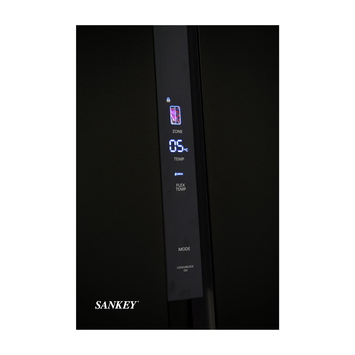 Sankey Refrigeradora Side by Side Inverter | Super Enfriamiento | Descongelación Automática | 21.97p3 | Negro