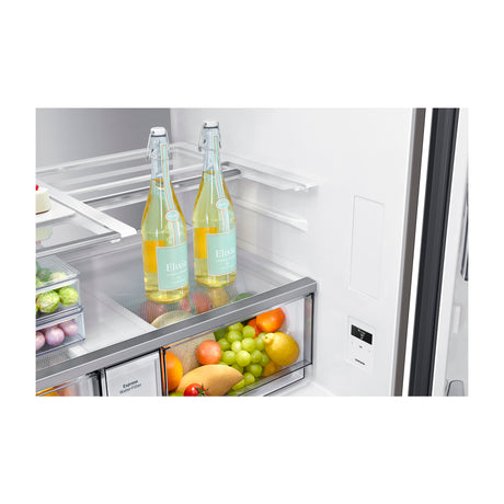 Samsung BESPOKE Refrigeradora Cross Door de 4 Puertas Inverter | Metal Cooling | Triple Cooling | Dual Ice Maker | Beverage Center | 28.95p3 | Clean White