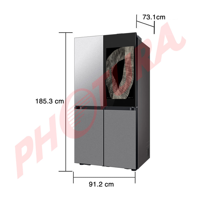 Samsung BESPOKE Refrigeradora Cross Door de 4 Puertas Digital Inverter | Family Hub | Triple Cooling | Dual Ice Maker | Beverage Center | 28.61p3