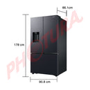 Samsung Refrigeradora French Door Digital Inverter de 3 Puertas | Metal Cooling | SpaceMax | Dual Ice Maker | Dispensador de Agua y Hielo | 31p3 | Negro