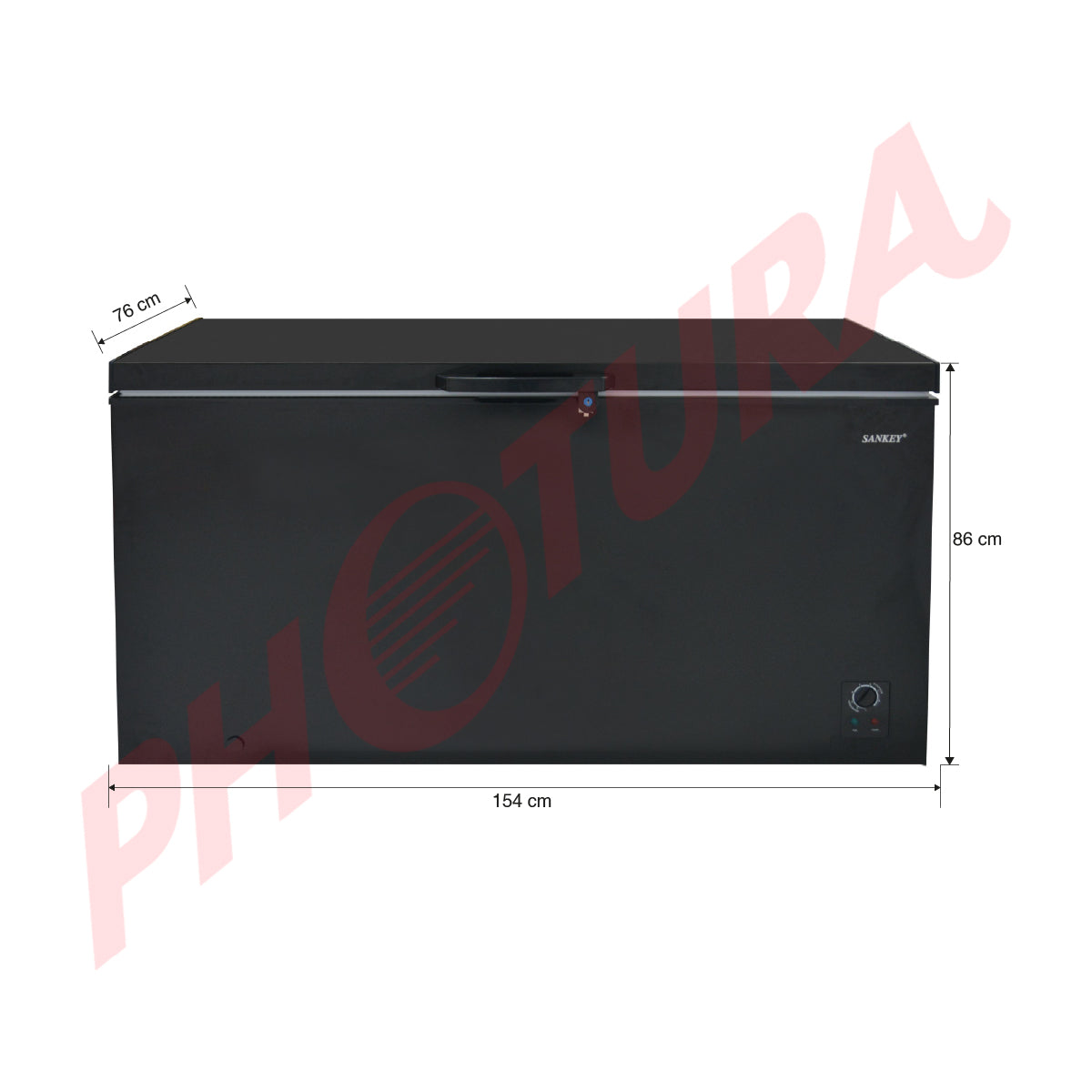 【aki.d】 Sankey Congelador Horizontal de 15.89p3 | Negro - Photura