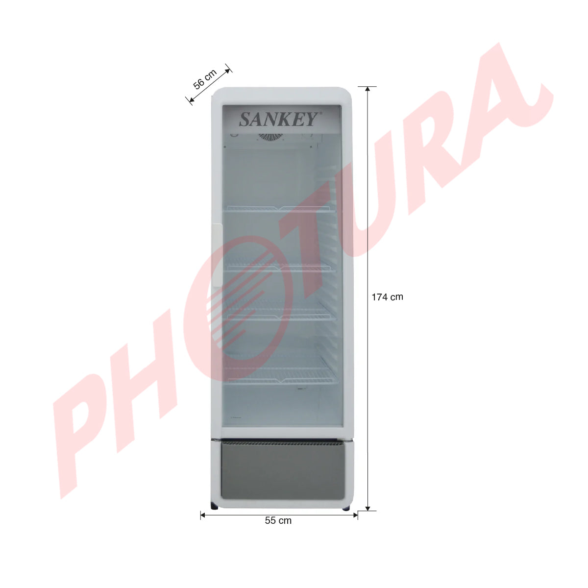 Sankey Vitrina Comercial de 1 Puerta | Cierre Automático | Seguridad con Llave | 9.89p3