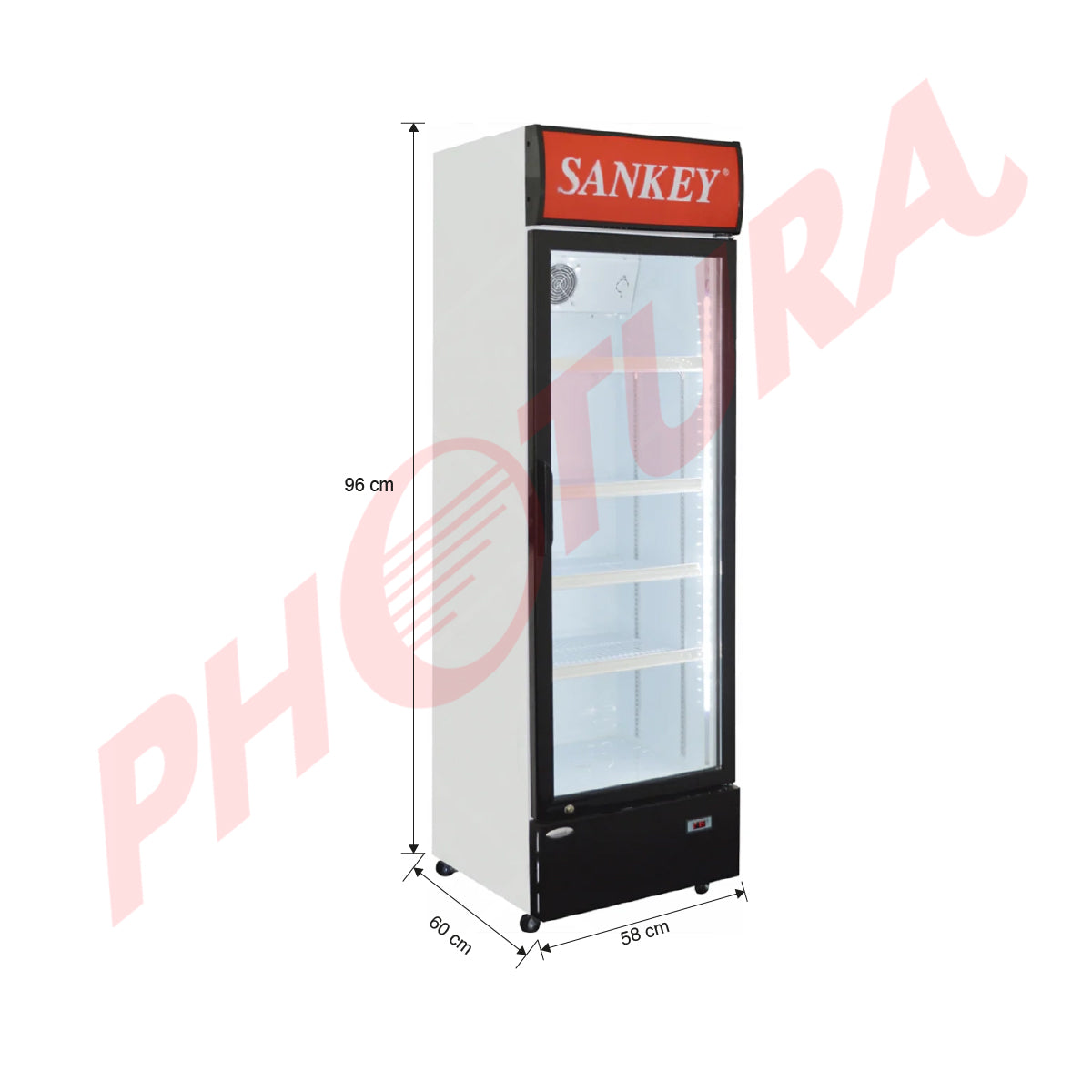 Sankey Vitrina Comercial de 1 Puerta | Cierre Automático | Seguridad con Llave | 11.94p3