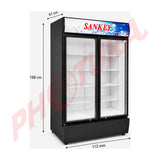 Sankey Vitrina Comercial de 2 Puertas | Cierre Automático | Seguridad con Llave | 25.77p3