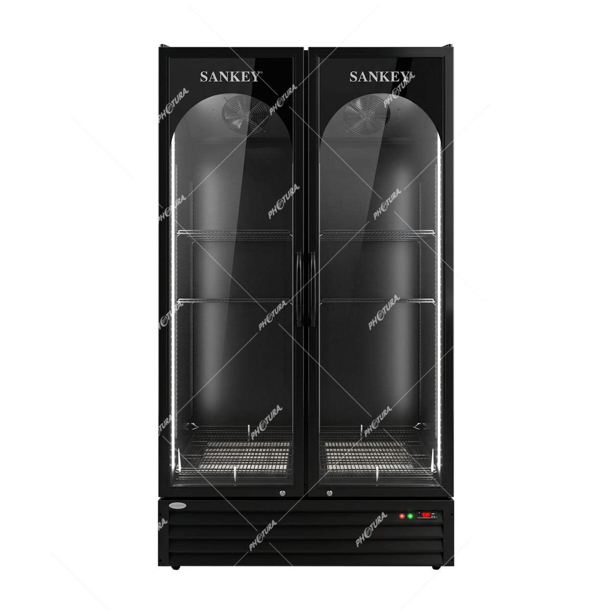 Sankey Vitrina Comercial de 2 Puertas | Cierre Automático | Seguridad con Llave | 25.78p3