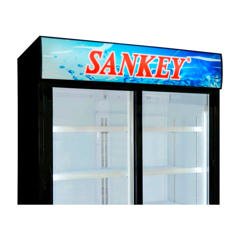 Sankey Vitrina Comercial de 2 Puertas | Cierre Automático | Seguridad con Llave | 45.2p3