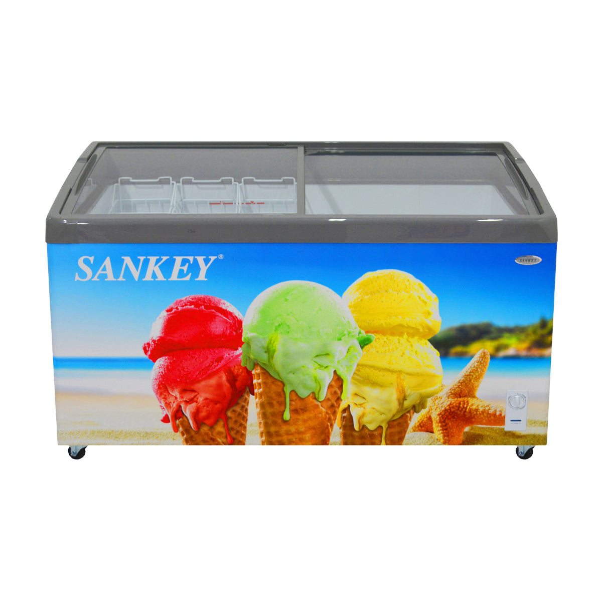 ＊ぞぞ＊ Sankey Congelador Comercial Horizontal de 10.74p3 | Azul - Photura