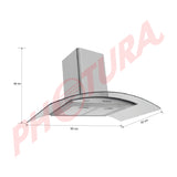 Sankey Extractor de Grasa de 90cm | Tipo Chimenea | 3 Velocidades | 2 Filtros de Aluminio | 500m3/H