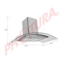 Sankey Extractor de Grasa de 90cm | Tipo Chimenea | 3 Velocidades | 2 Filtros de Aluminio | 500m3/H