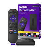 Roku Express 4K+ Reproductor de Streaming | HD/4K/HDR | Incluye Control Remoto con Búsqueda por Voz y Cable HDMI Premium