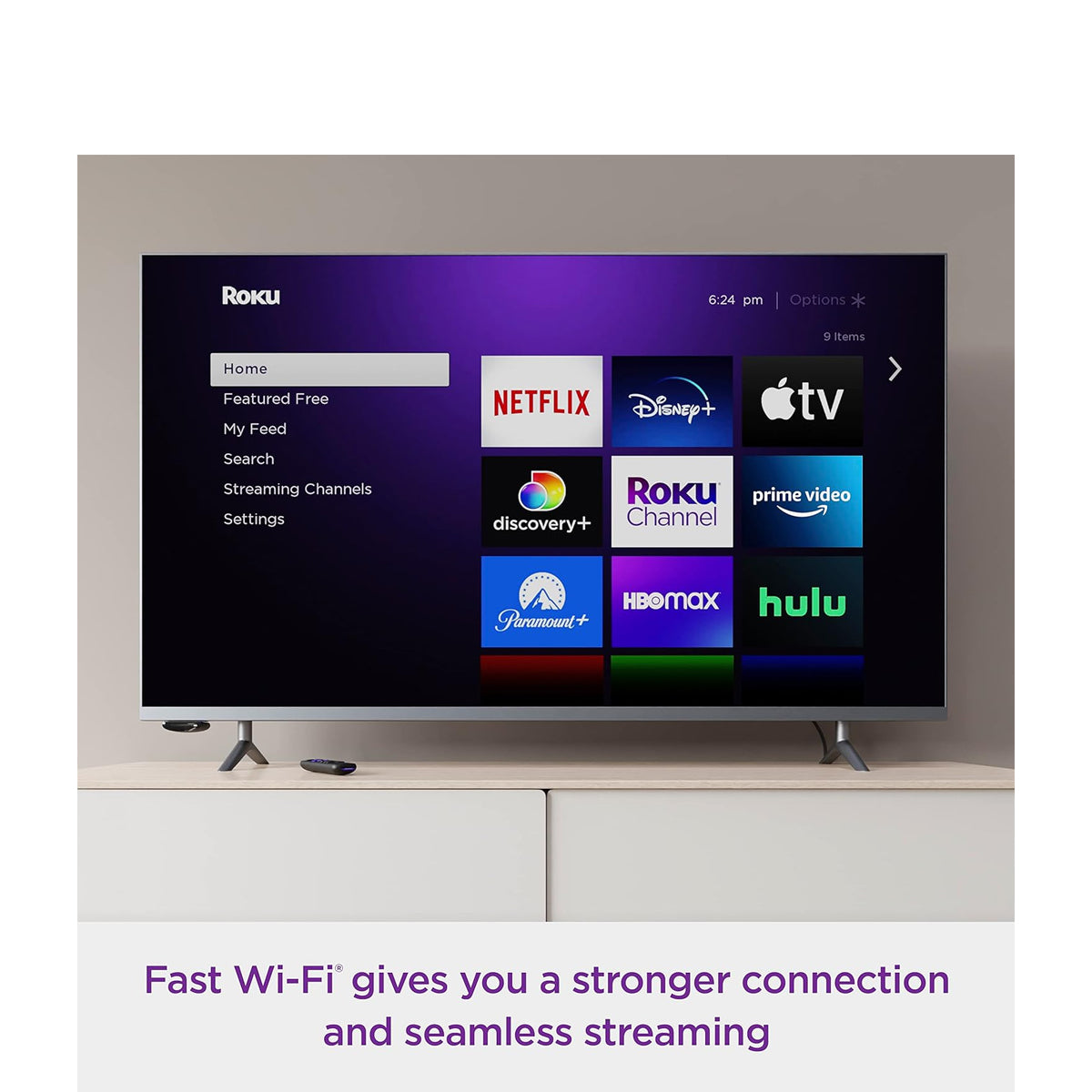 Roku Express 4K+ Reproductor de Streaming | HD/4K/HDR | Incluye Control Remoto con Búsqueda por Voz y Cable HDMI Premium