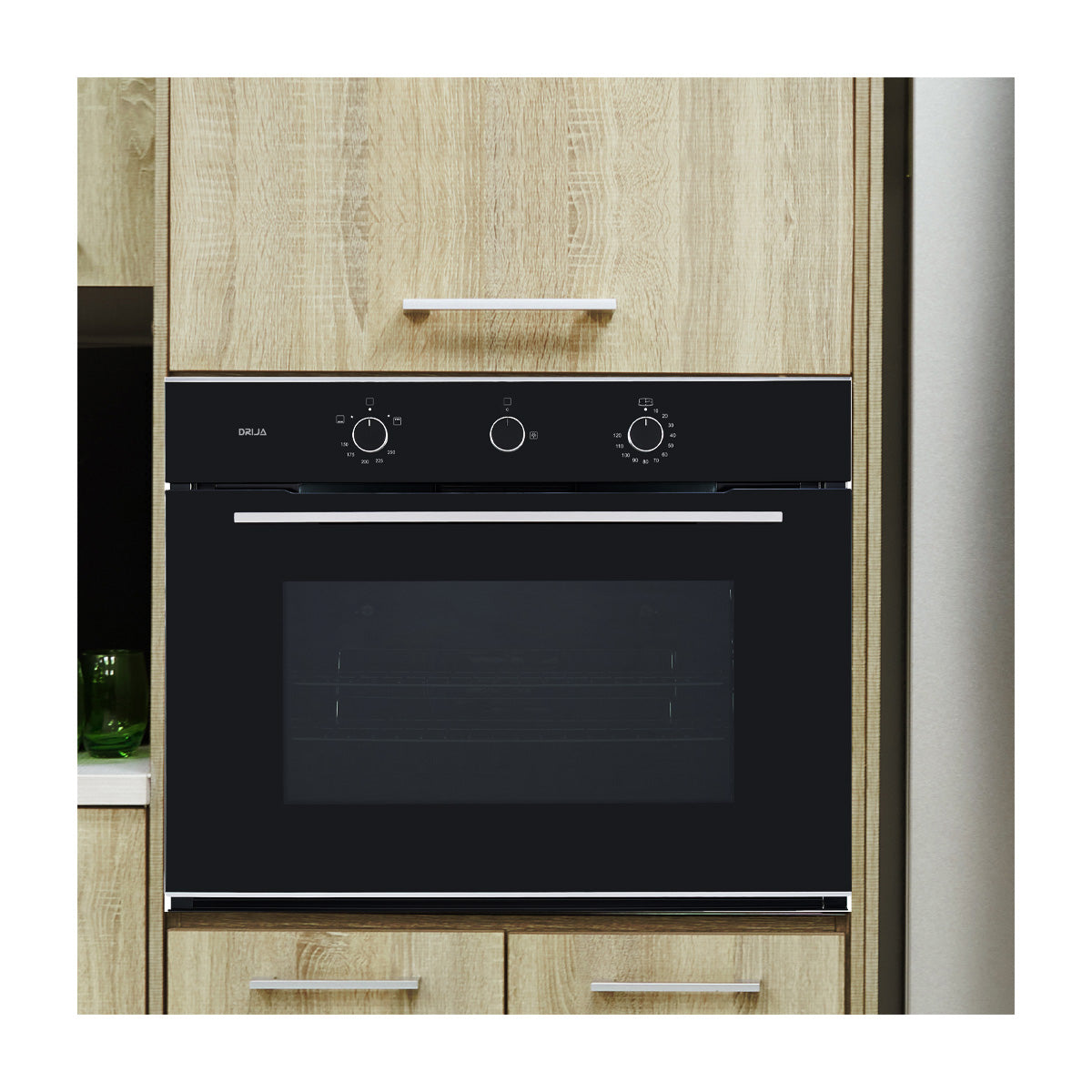 Drija Roma 76 Gas-A Horno Multifuncional Empotrable a Gas | Puerta de Triple Vidrio | 250°C