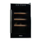 Drija Rosso 8 Vinera Termoeléctrica de 8 Botellas | Rejillas de Madera Deslizables