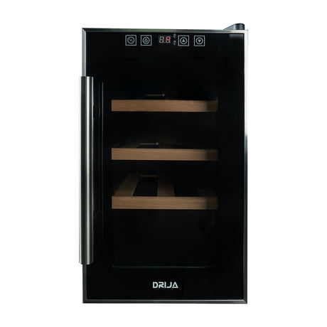 DRIJA Rosso 8 Vinera Termoeléctrica de 8 Botellas | Rejillas de Madera Deslizables