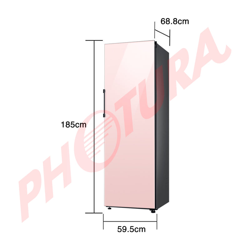 Samsung BESPOKE Refrigeradora de 1 Puerta Digital Inverter | Modulos Personalizables | All Around Cooling | Power Cool | Estantes Ajustables | 13.67p3 | Glam Pink