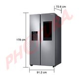 Samsung Refrigeradora Side By Side Digital Inverter | Family Hub | WiFi | Bluetooth | Dispensador de Agua y Hielo | 21.51p3