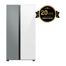 Samsung BESPOKE Refrigeradora Side By Side Digital Inverter | All Around Cooling | SpaceMax | Dual Ice Maker | 23p3 | Satin Gray / Clean White